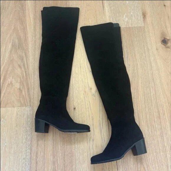 Stuart Weitzman Hitest Over The Knee Suede Boots - Picture 2 of 5
